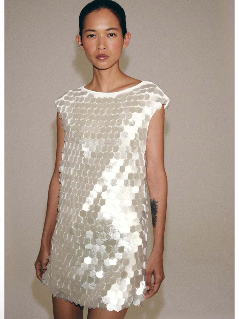 Zara ZW COLLECTION SEQUIN MINI DRESS - Picture 3 of 8